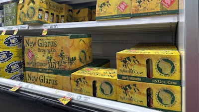 Beer displayed in a cooler at a store, June 19, 2023, Milwaukee.