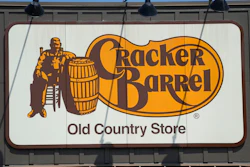 The Cracker Barrel Old Country Store logo in Pearl, Miss., is photographed, Sept. 12, 2023.