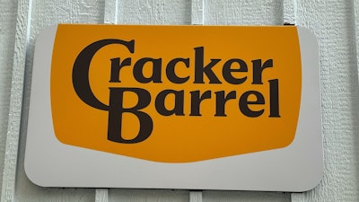 The new Cracker Barrel logo is displayed on Thursday, Aug. 21, 2025, in New York.