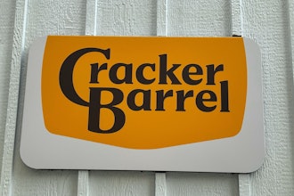The new Cracker Barrel logo is displayed on Thursday, Aug. 21, 2025, in New York.