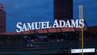 Samuel Adams sign at Fenway Park, Boston.