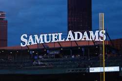 Samuel Adams sign at Fenway Park, Boston.
