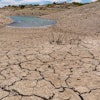 A dried up river bed in southwestern U.S.