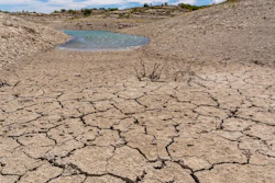 A dried up river bed in southwestern U.S.