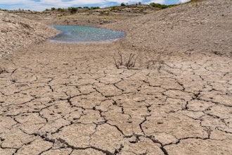 A dried up river bed in southwestern U.S.