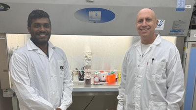 Anish Dsilva (left) and Professor Ariel Munitz