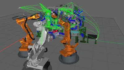 Path planning software from Realtime Robotics uses artificial intelligence to optimize industrial robot movements in real-time.
