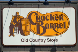 The Cracker Barrel Old Country Store logo in Pearl, Miss., is photographed, Sept. 12, 2023.