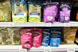Organic sugars displayed on shelves at a grocery store in Deerfield, Ill., Sept. 17, 2025.