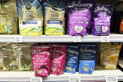 All different kinds of organic sugars are displayed on shelves at a grocery store in Deerfield, Ill., Wednesday, Sept. 17, 2025.
