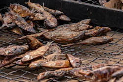 Smoked sardinella in Accra, Ghana.