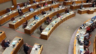 New Mexico Senate Minority Leader Bill Sharer, R-Farmington, speaks at the opening of a special legislative session in Santa Fe, Oct. 1, 2025.