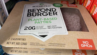 Beyond Meat Beyond Burger packages at a store in Huntingdon Valley, Pa., Feb. 22, 2022.