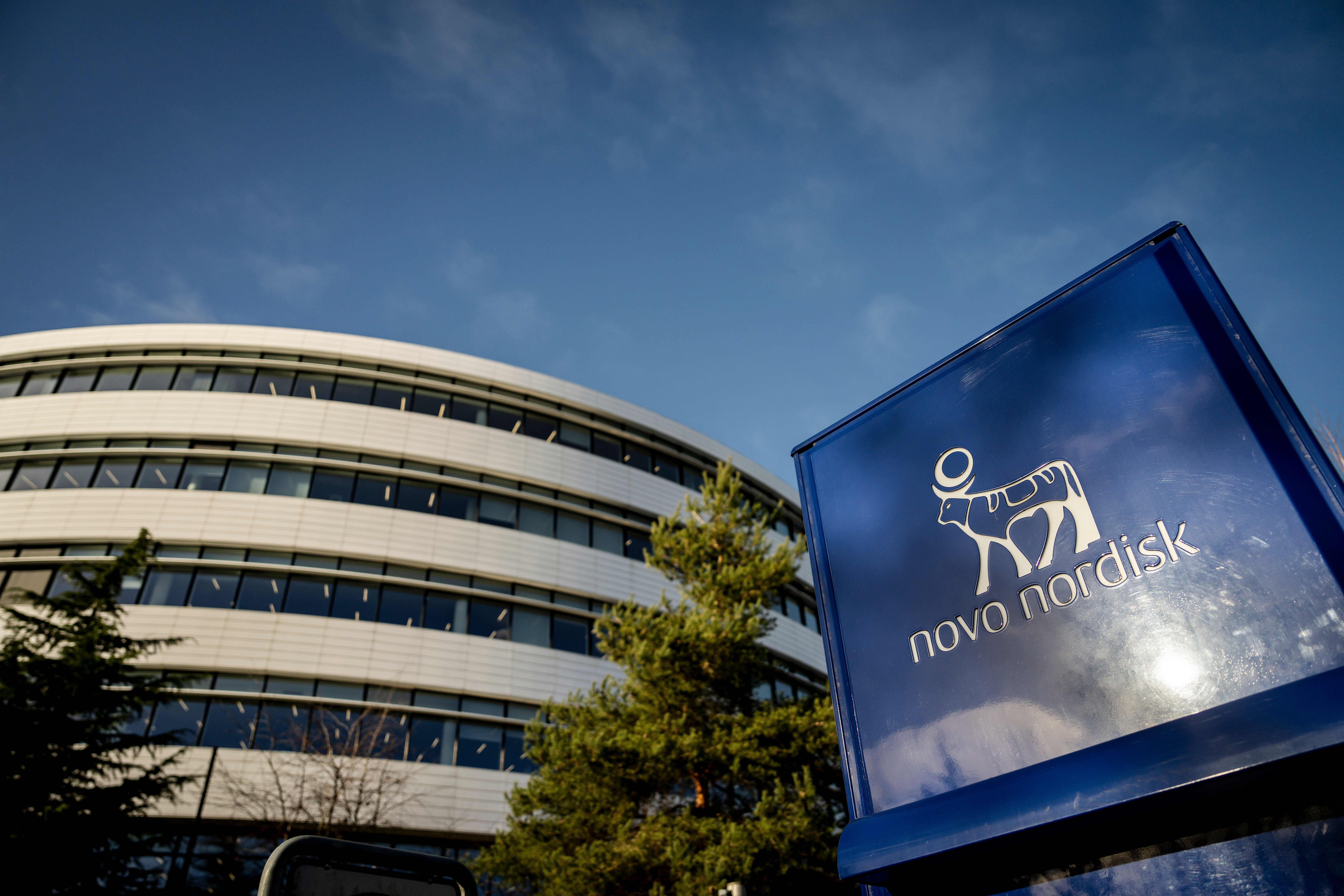 This photo shows Novo Nordisk headquarters in Bagsvaerd, Denmark, on Feb. 5, 2025.