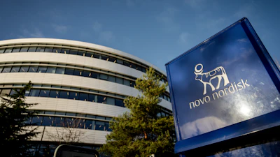 This photo shows Novo Nordisk headquarters in Bagsvaerd, Denmark, on Feb. 5, 2025.