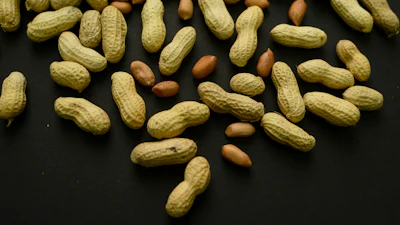 An arrangement of peanuts is seen Feb. 20, 2015, in New York.
