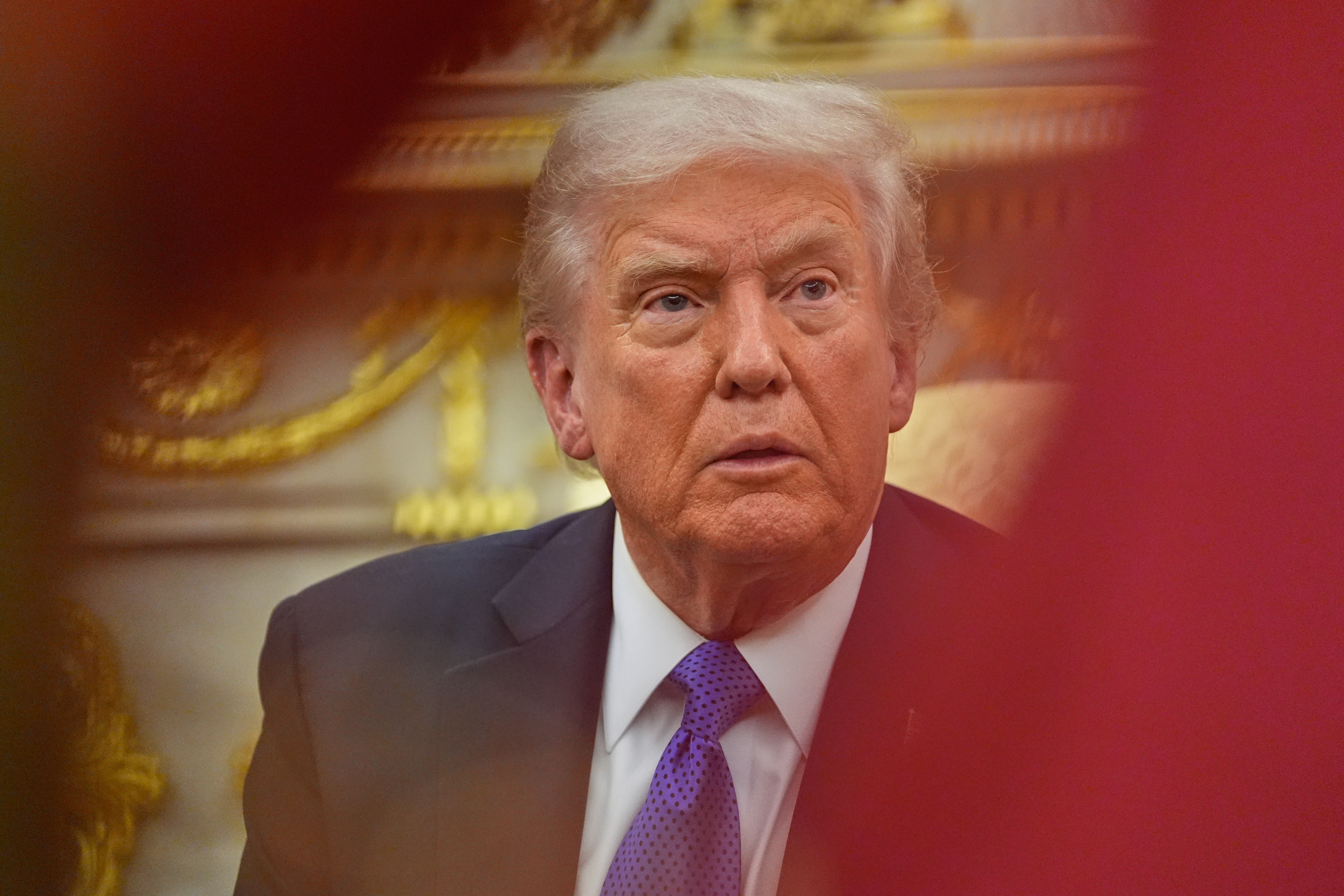 President Donald Trump meets with NATO Secretary General Mark Rutte in the Oval Office, Oct. 22, 2025.