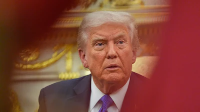President Donald Trump meets with NATO Secretary General Mark Rutte in the Oval Office, Oct. 22, 2025.