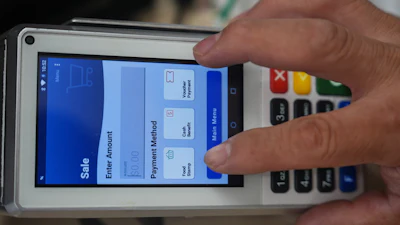 A shopper makes a purchase with food stamps on Monday, Oct. 27, 2025, in Los Angeles.