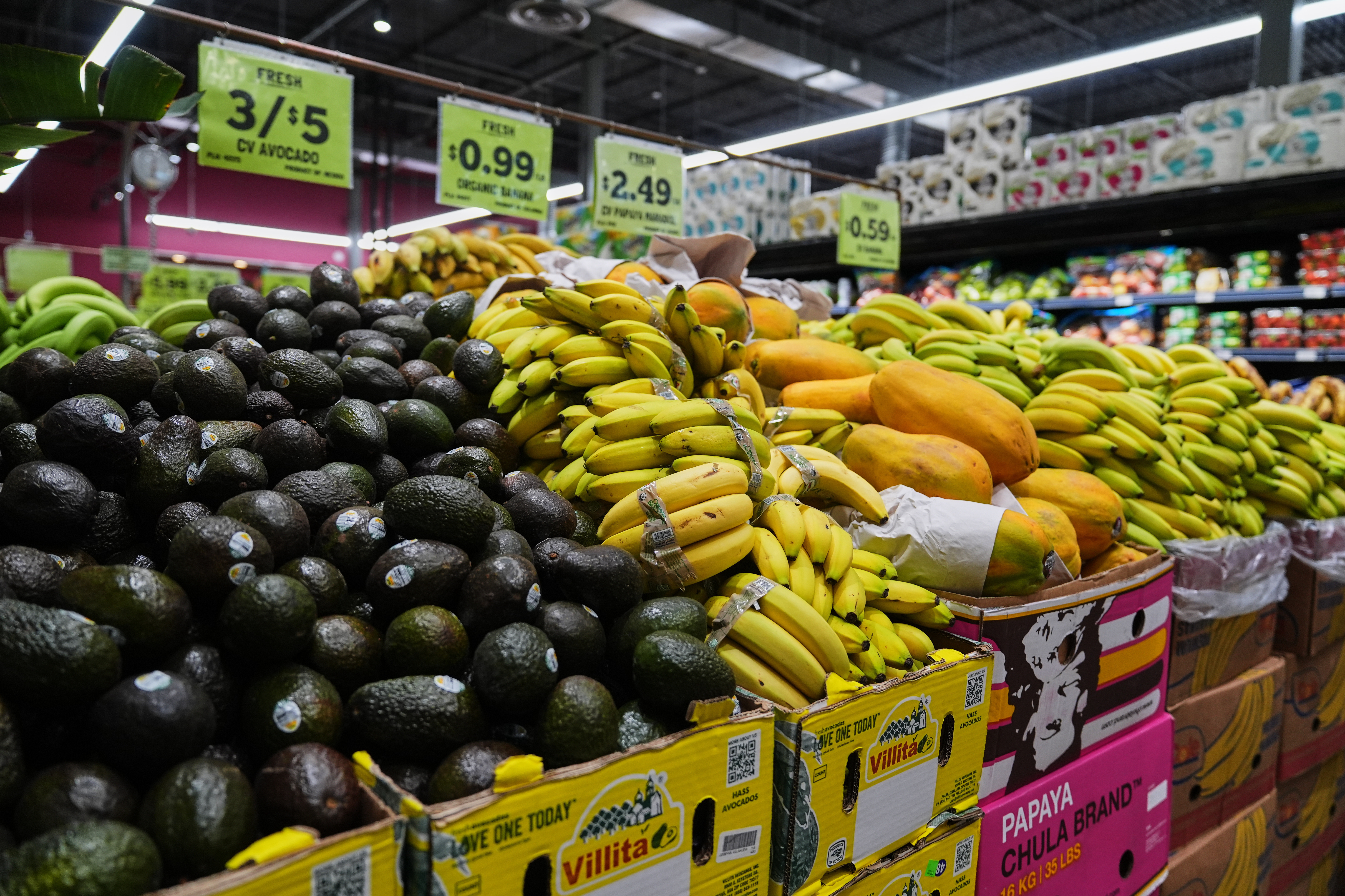 Produce, which is covered by the USDA Supplemental Nutrition Assistance Program (SNAP), is displayed for sale at a grocery store in Baltimore, Thursday, Oct. 30, 2025.