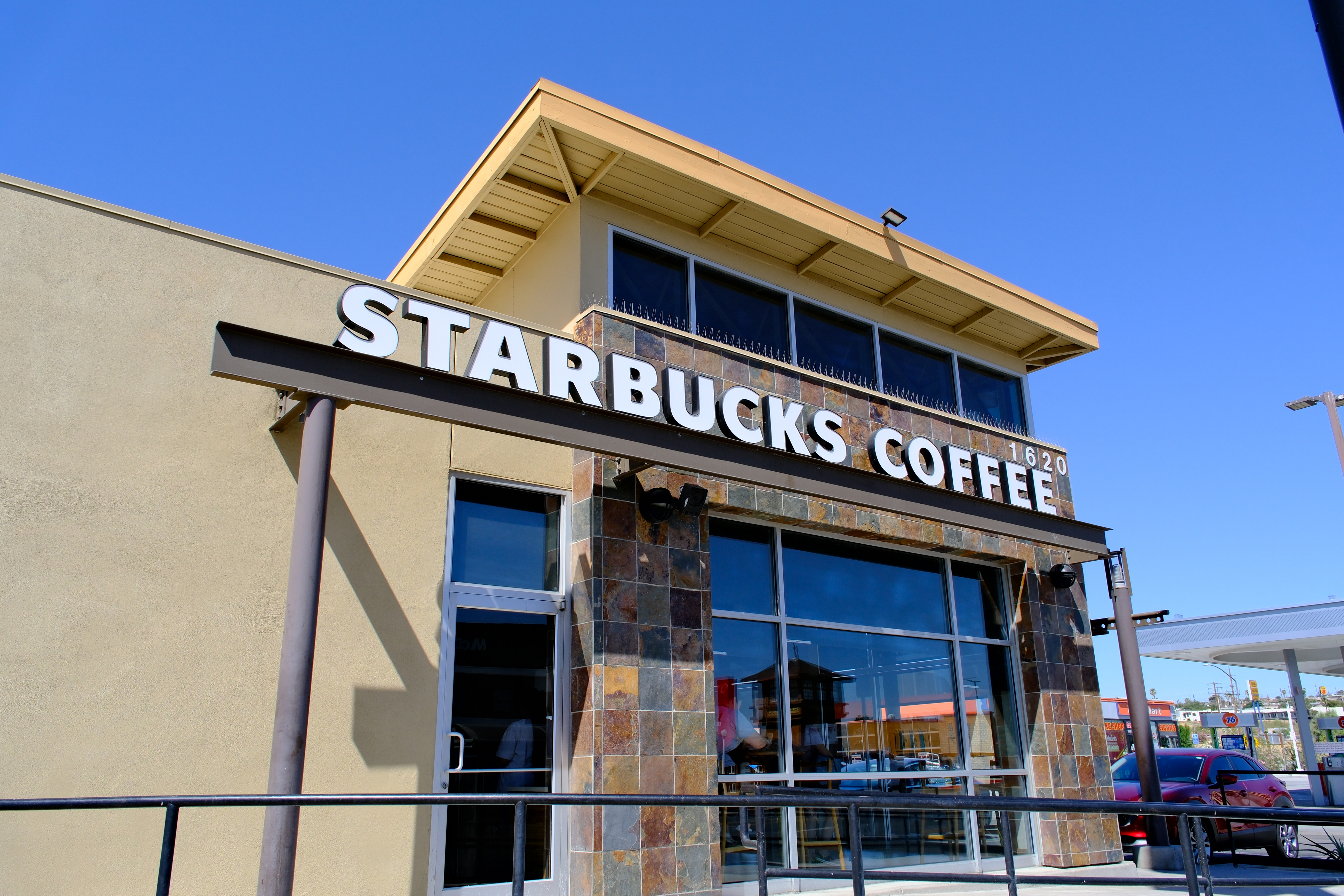 A Starbucks Coffee location in Los Angeles, CA.