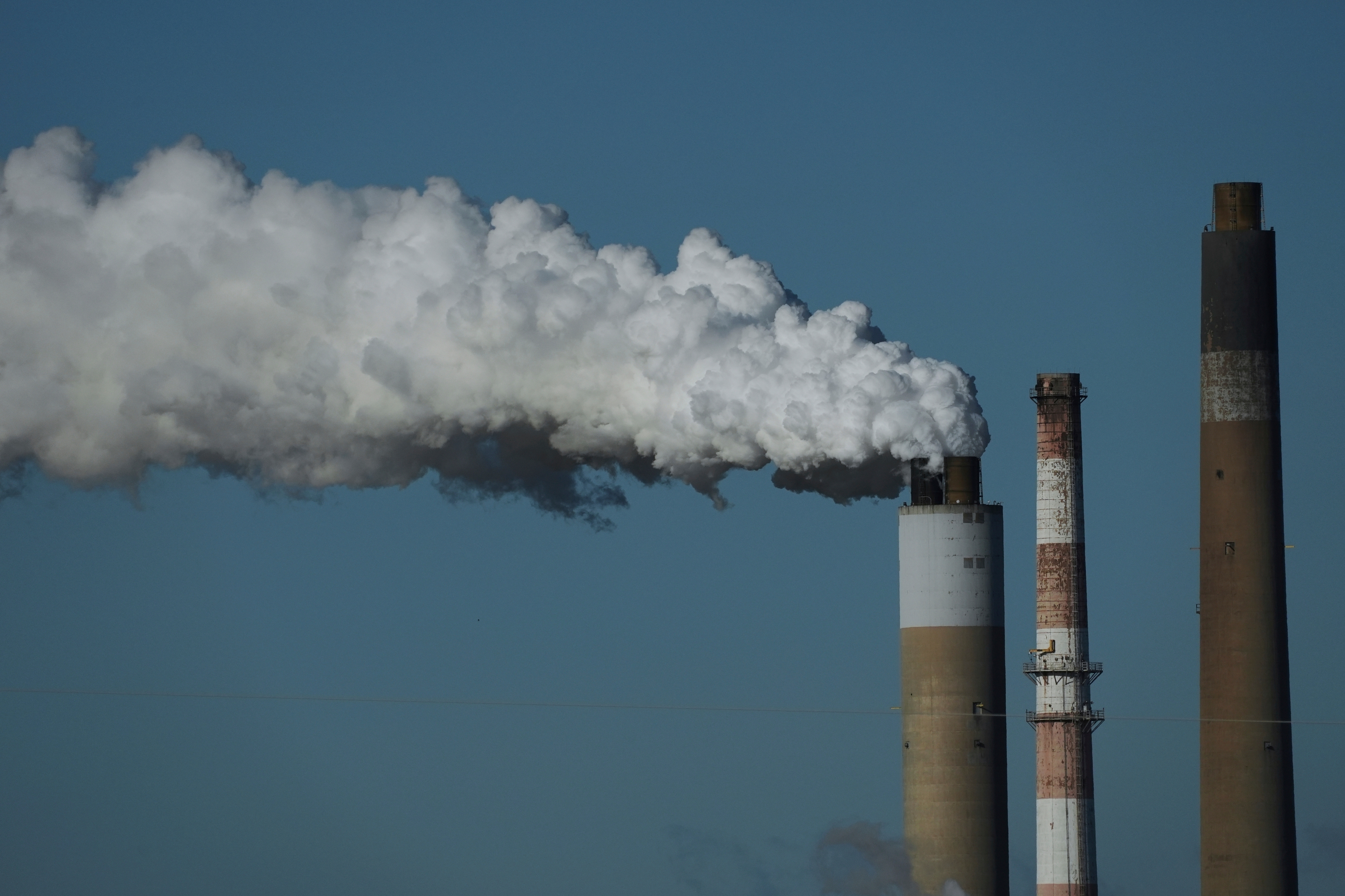 The Warrick Power Plant, a coal-powered generating station, operates April 8, 2025, in Newburgh, Ind.