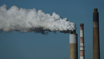 The Warrick Power Plant, a coal-powered generating station, operates April 8, 2025, in Newburgh, Ind.