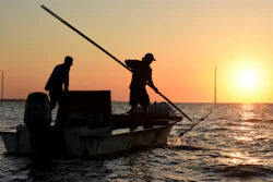 The work day begins early for oyster harvesters on May 25, 2016, in the Florida panhandle's Apalachicola Bay.