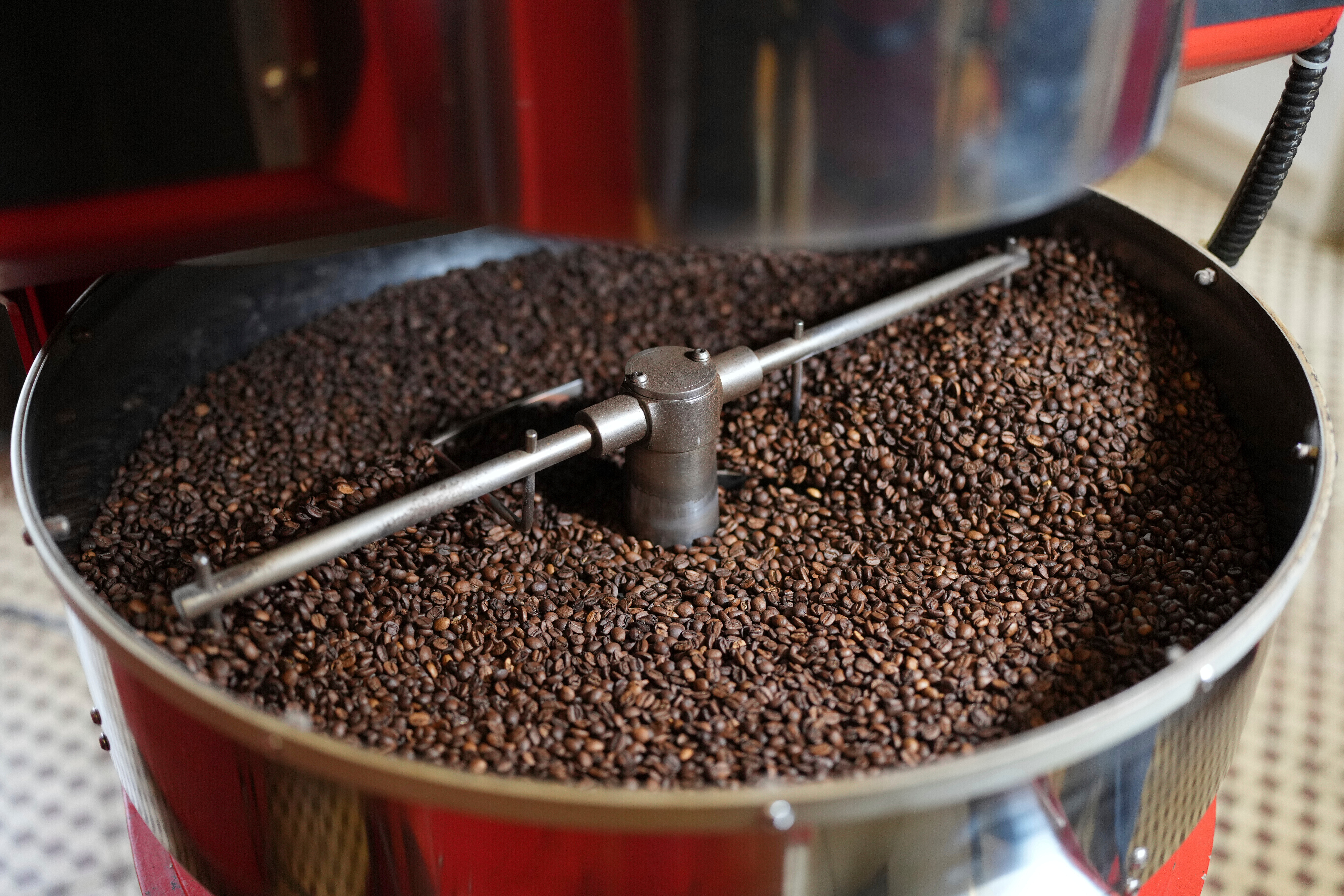 Coffee beans are prepared at a farm in Braganca Paulista, Brazil, Monday, Aug. 4, 2025.