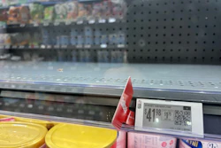 ByHeart infant formula has been removed from shelves of a Walmart store in Temecula, Calif., on Nov. 16, 2025.