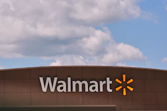 Clouds pass over the Walmart store, Thursday, Aug. 14, 2025, in Manchester, N.H.