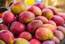 Mangoes at a market in Goiânia, Brazil, Oct. 2022.