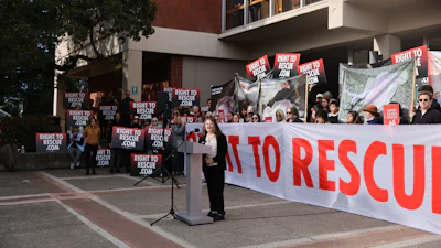 Zoe Rosenberg speaks at her sentencing hearing at the Sonoma County Superior Court in Santa Rosa, Calif., Dec. 3, 2025.