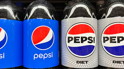 Plastic bottles of Pepsi are displayed at a grocery store, Nov. 15, 2023, in New York.