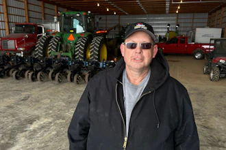Charlie Radman, a corn and soybean farmer, stands for a photo on the land his family has owned since 1899, near Randolph, Minn., Dec. 10, 2025.