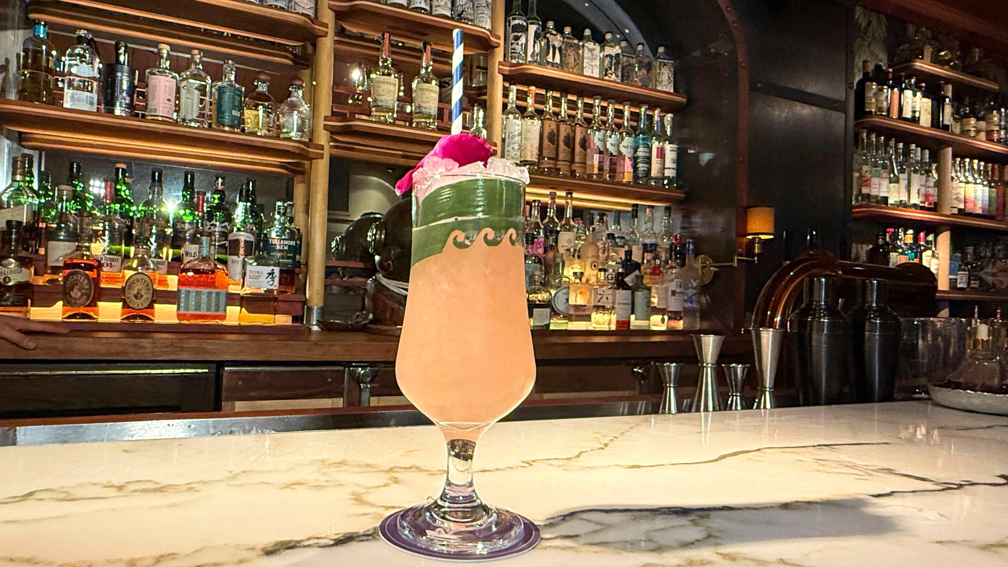 The 'Rey Bucanero, The King Buccaneer, cocktail' pictured at the The Bedford Stone Street bar, Dec. 2, 2025 in New York.