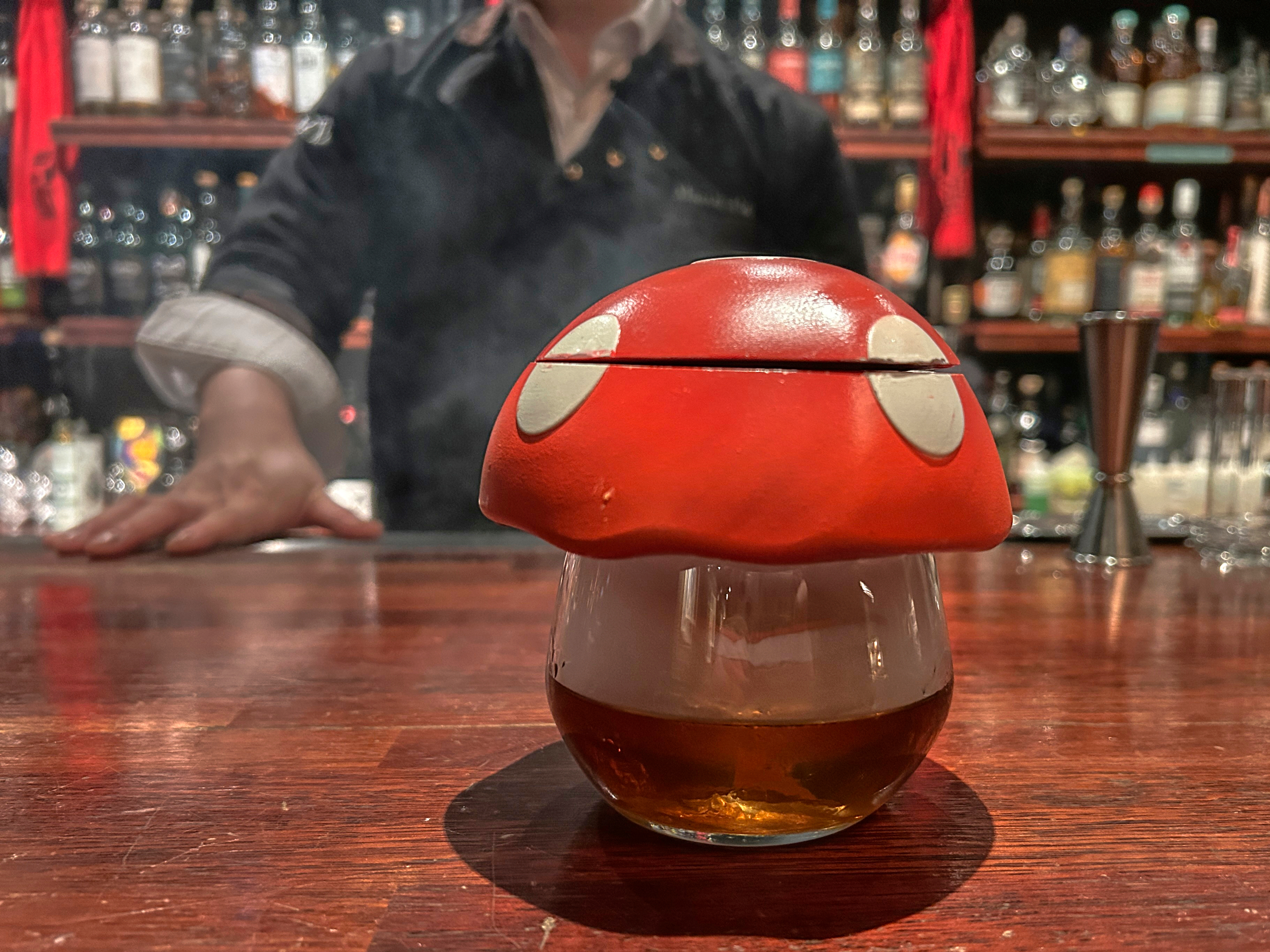 The 'Foggy Fongo' cocktail pictured at the Alice cocktail bar, Dec. 7, 2025 in Seoul.