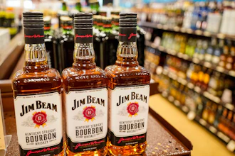 Bottles of bourbon for sale at a wine and spirits store, Jan. 22, 2022, Harmony, Pa.