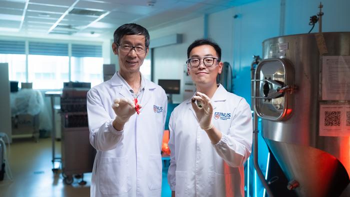 Associate Professor Liu Shao Quan (left) and Manfred Ku from the NUS Department of Food Science and Technology.