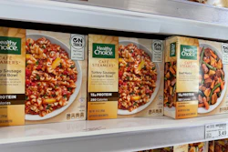 Meals with 'GLP-1 Friendly' labels sit on the shelf of a Kroger grocery store in Ann Arbor, Mich., Jan. 13, 2026.