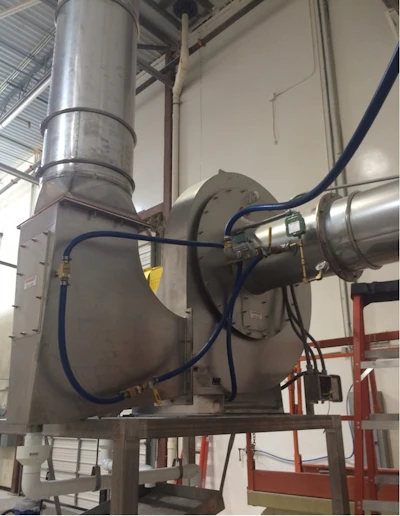 A RotoClone W dust extraction system from AAF International at an industrial facility.