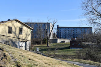 Bourbon barrel rack houses at the Four Roses Distillery in Lawrenceburg, Ky., Feb. 3, 2025.