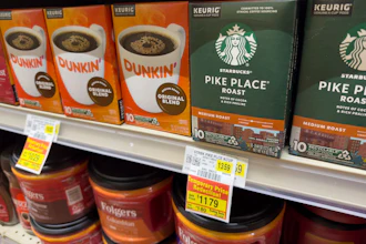 Coffee for sale at a grocery store in Chicago, Feb. 9, 2026.