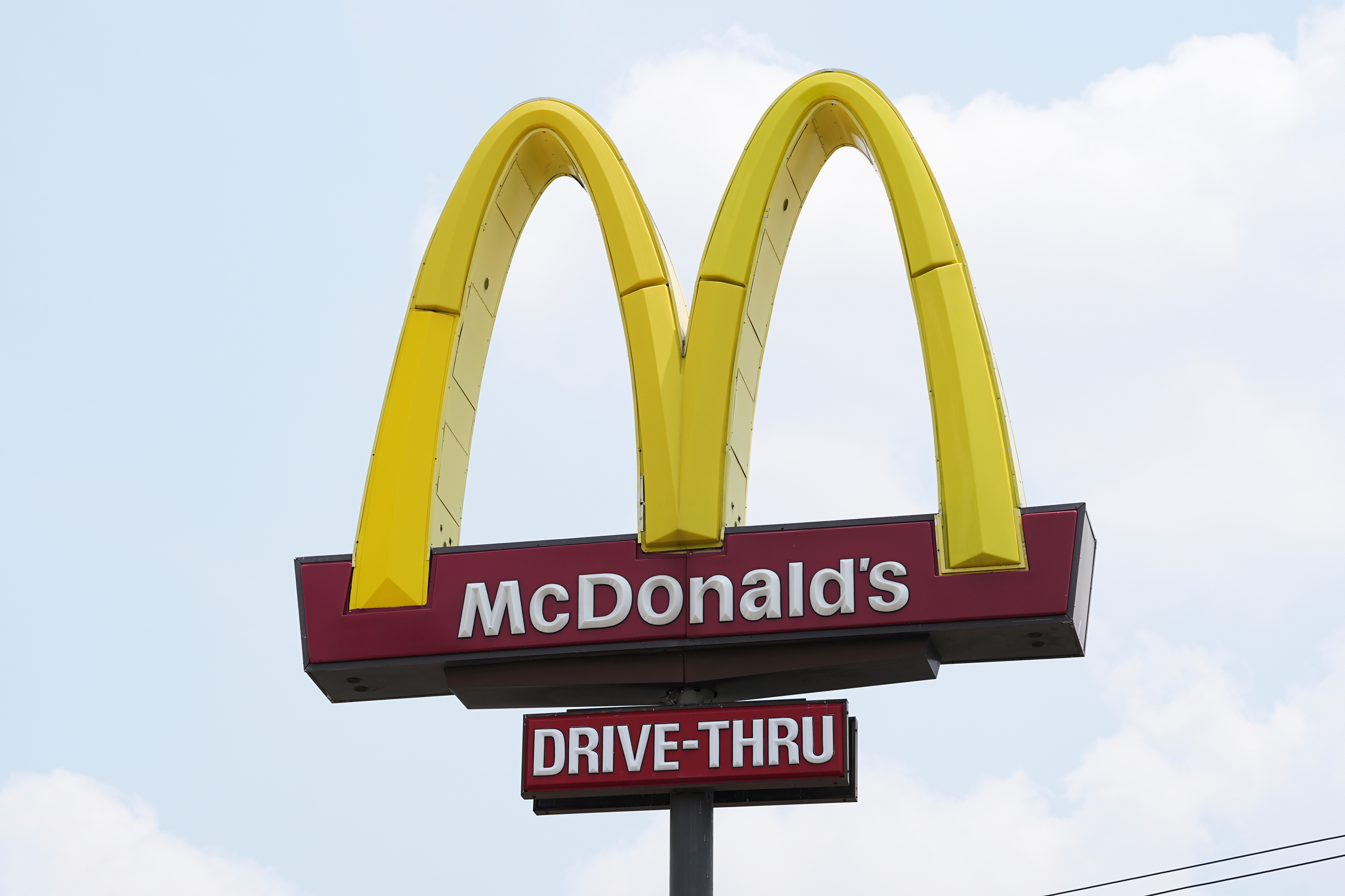 A sign for a McDonald's restaurant in Philadelphia, Friday, June 6, 2025.