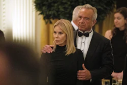Health and Human Services Secretary Robert F. Kennedy Jr. and his wife Cheryl Hines during the National Governors Association dinner at the White House, Feb. 21, 2026.