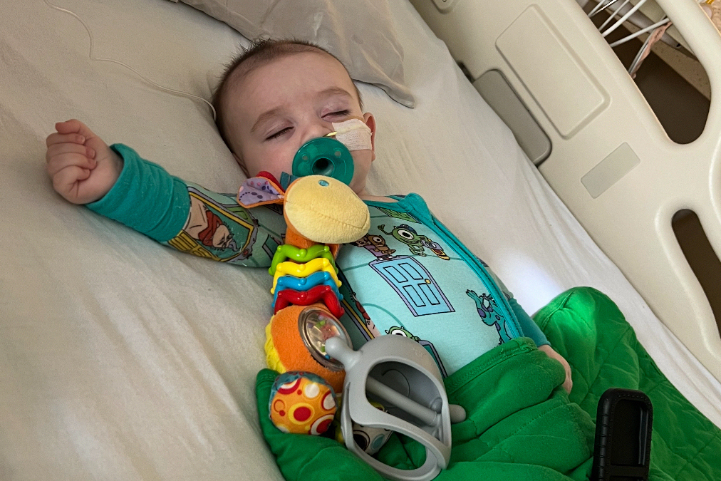 Hank Mazziotti, 8 months, is treated for infant botulism in Los Angeles, March 2025.