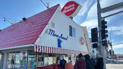 Customers wait to place their orders at the annual opening day of the Dairy Queen in Moorhead, Minn., March 1, 2026.