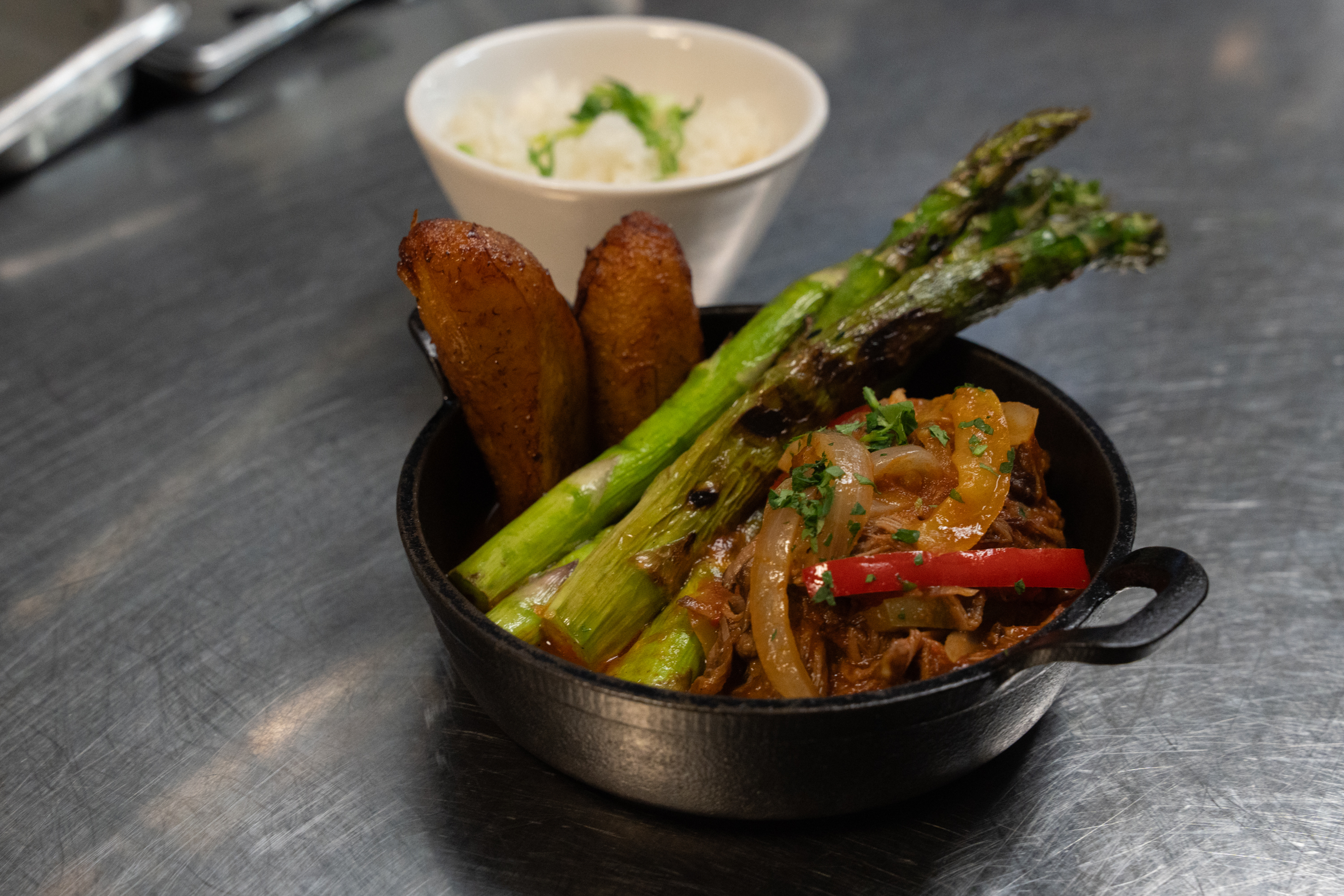 A ropa vieja dish at Cuba Libre Restaurant and Rum Bar in Philadelphia, March 6, 2026.