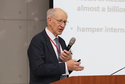 Huub Lelieveld speaks at the National Chung Hsing University in Taichung, Taiwan, in 2019.