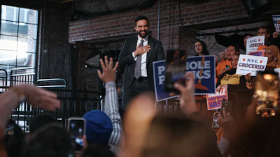 New York City Mayor Zohran Mamdani during an event at the Knockdown Center in Queens, April 12, 2026.